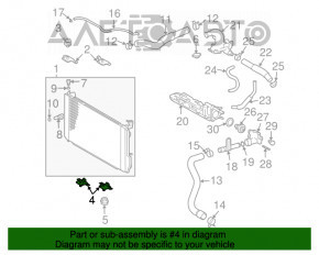 Крепление радиатора нижнее правое Lexus RX300 RX330 04-06