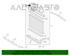 Suportul radiatorului dreapta sus pentru Toyota Avalon 13-18, nou, original OEM.