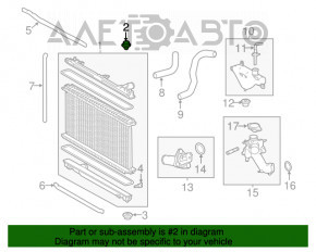 Suportul radiatorului de răcire dreapta superioară Toyota Highlander 20-