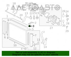 Suportul de fixare a radiatorului dreapta sus pentru Lexus NX200t NX300 NX300h 15-21 cauciuc nou OEM original