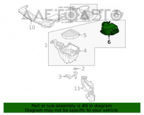 Capacul inferior al filtrului de aer Nissan Rogue 21-22 2.5, nou, original OEM