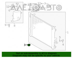 Suportul de fixare a radiatorului, stânga jos, Toyota Camry v70 18-