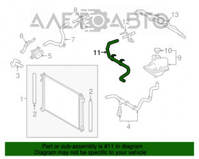 Furtunul de răcire pentru Lexus NX200t NX300 NX300h 15-21 către rezervorul de expansiune al intercoolerului, nou, original OEM.