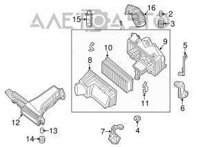 Воздухоприемник Nissan Pathfinder 13-20 hybrid