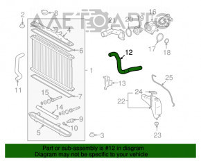 Tubul de răcire superior pentru Lexus RX350 RX450h 10-15