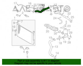 Racordul de răcire superior pentru Lexus RX300 RX330 04-06, nou, original OEM.