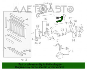 Патрубок охлаждения верхний короткий Lexus GS300 GS350 GS450h 06-11