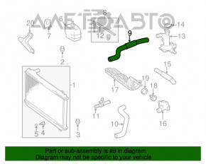 Racordul de răcire superior pentru Lexus ES300 ES330, nou, original OEM