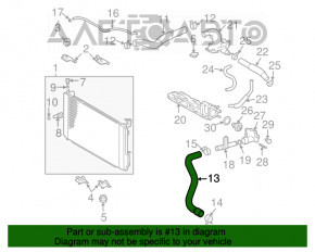 Racordul de răcire inferior Lexus RX300 RX330 04-06