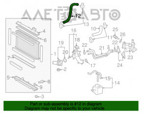 Furtunul de răcire inferior lung pentru Lexus GS300 GS350 06-11