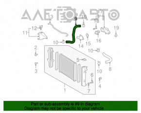 Furtunul de răcire inferior al radiatoarelor pentru Lexus GX470 03-09