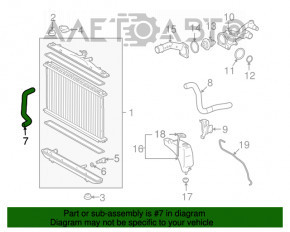 Tubul de răcire inferior Lexus RX350 RX450h 10-15 nou OEM original