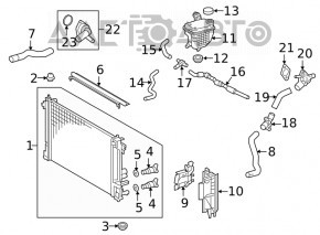 Furtun de răcire scurt superior Toyota Prius 50 16-