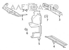 Grila radiatorului dreapta Toyota Highlander 20-22 3.5 nou OEM original