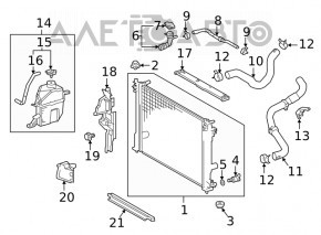 Deflector radiator stânga Toyota Camry v70 18- L\LE\XLE