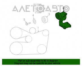 Ролик натяжитель с кронштейном Lexus ES350 13-18 3.5L новый OEM оригинал