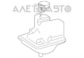 Rezervorul de expansiune al sistemului de răcire a intercoolerului pentru Lexus NX200t NX300 NX300h 15-21 cu capac