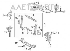 Deflector radiator dreapta Lexus NX300 18-21 2.0