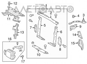 Deflector radiator stânga Toyota Rav4 13-15 nou OEM original