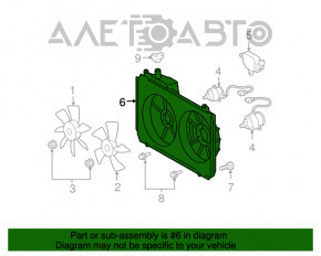 Difuzorul capacului radiatorului gol pentru Lexus RX400h 06-09