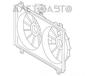 Difuzorul carcasei radiatorului gol pentru Lexus GS350 07-11