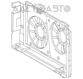 Difuzorul carcasei radiatorului asamblat Toyota Prius 30 10-15 nou aftermarket