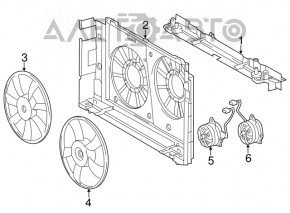 Difuzorul capacului radiatorului gol Toyota Prius 30 10-15