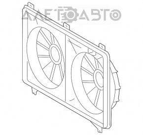 Difuzorul capacului radiatorului gol pentru Lexus LS460 07-12