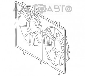 Difuzorul capacului radiatorului asamblat pentru Toyota Sienna 11-16 3.5