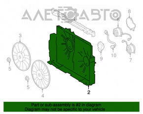 Difuzorul capacului radiatorului gol Toyota Rav4 13-18 hibrid