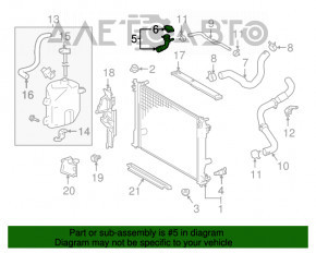 Gâtul radiatorului Toyota Camry v70 18- cu capac