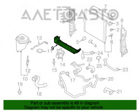 Кронштейн радиаторов нижний BMW X5 E70 07-13 3.0