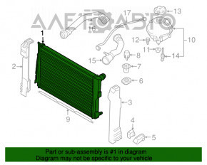 Radiator de răcire apă BMW X3 F25 11-17 2.0T