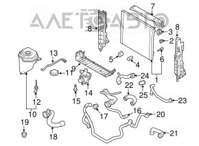 Furtunul de răcire a radiatorului inferior BMW X5 E70 07-13 3.0 tip 1.