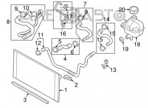 Recipientul de expansiune al sistemului de răcire Mini Cooper Countryman R60 10-16 1.6 cu capac