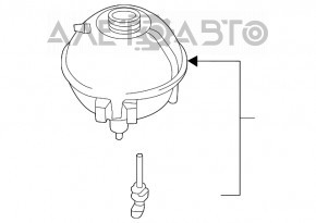 Расширительный бачок охлаждения BMW X3 F25 11-17 без крышки новый OEM оригинал