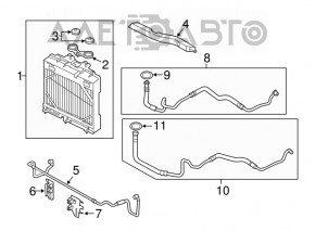 Радиатор охлаждения масло ДВС BMW 5 F10 11-16 3.0T, 4.4T с рамкой новый OEM оригинал