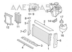 Suport suplimentar pentru radiatorul de răcire BMW F30 12-16 N20