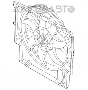 Difuzorul carcasei radiatorului asamblat pentru BMW 335i e92 07-13