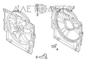 Difuzorul carcasei radiatorului asamblat pentru BMW 335i e92 07-13