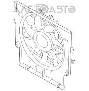 Диффузор кожух радиатора в сборе BMW X3 F25 11-17 2.0T
