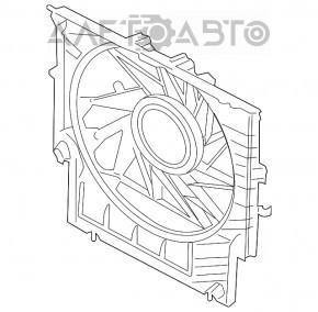 Carcasa radiator difuzor gol BMW X3 F25 11-17 nou original