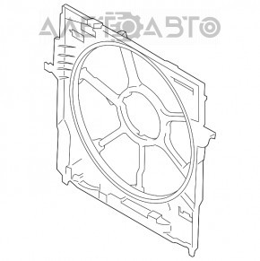 Диффузор кожух радиатора голый BMW 5 F10 11-16 3.0T N55