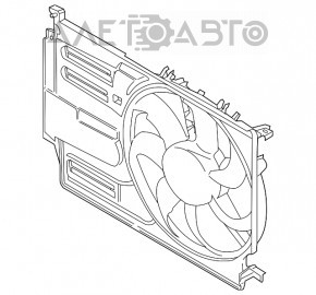 Difuzorul carcasei radiatorului asamblat Mini Cooper F56 3d 14- 1.5t, 2.0t