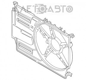 Диффузор кожух радиатора голый Mini Cooper F56 3d 14- 1.5t, 2.0t OEM