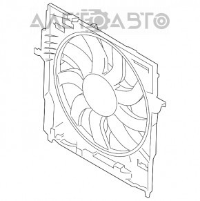 Difuzorul carcasei radiatorului asamblat pentru BMW 5 F10 10-17