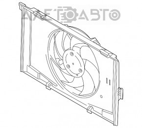 Difuzorul carcasei radiatorului asamblat pentru BMW i3 14-20 BEV