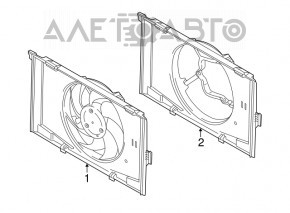 Difuzorul carcasei radiatorului asamblat pentru BMW i3 14-20 BEV