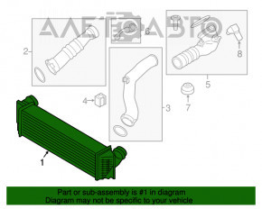 Интеркулер BMW 5 F10 11-16 3.0T N55