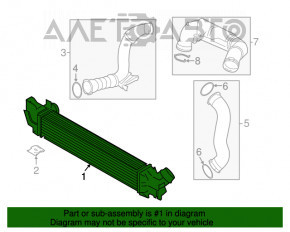 Интеркулер Mini Cooper F56 3d 14- 1.5t